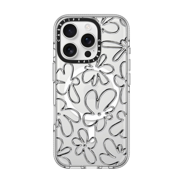 CASETiFY iPhone 16 Pro Case クリア クリア ケース MagSafe対応 Chrome Flower casetify_artist Back to School CASETiFY iPhone 16 Pro Case クリア クリア ケース MagSafe対応 Chrome Flower casetify_artist Back to School