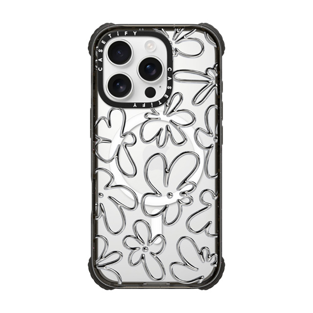 CASETiFY iPhone 16 Pro Case Black ウルトラ インパクトケース MagSafe 対応 Chrome Flower casetify_artist Back to School CASETiFY iPhone 16 Pro Case Black ウルトラ インパクトケース MagSafe 対応 Chrome Flower casetify_artist Back to School