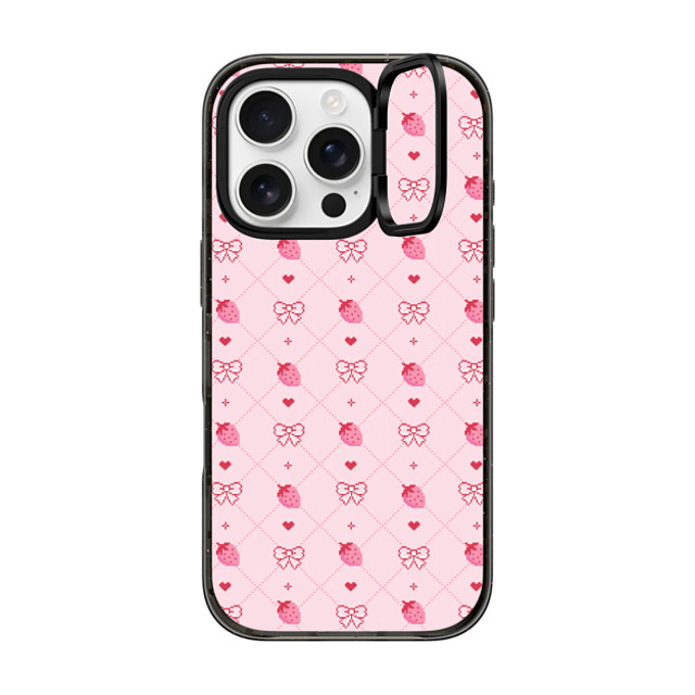 CASETiFY iPhone 16 Pro ケース ブラック インパクトリングスタンドケース MagSafe対応 Lo-fi Strawberry Dreamin casetify_artist Back to School CASETiFY iPhone 16 Pro ケース ブラック インパクトリングスタンドケース MagSafe対応 Lo-fi Strawberry Dreamin casetify_artist Back to School