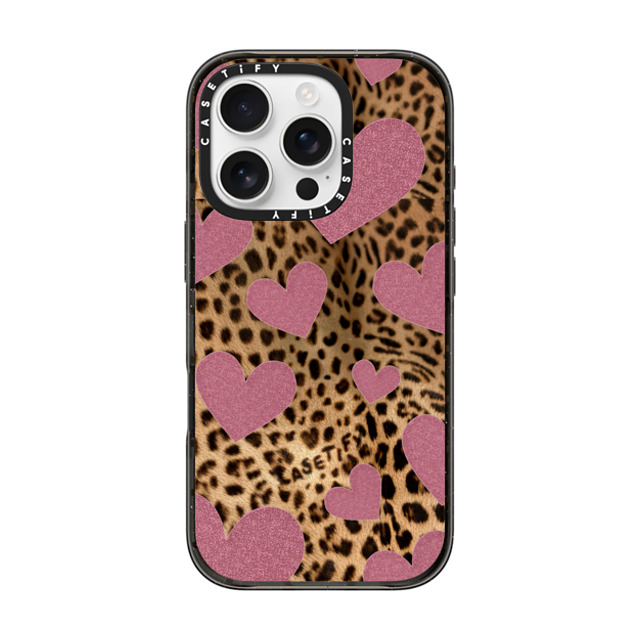 CASETiFY iPhone 16 Pro ケース ブラック インパクトケース Leopard,Heart Heart,Leopard,Love,Animal Speedy Love Back to School CASETiFY iPhone 16 Pro ケース ブラック インパクトケース Leopard,Heart Heart,Leopard,Love,Animal Speedy Love Back to School