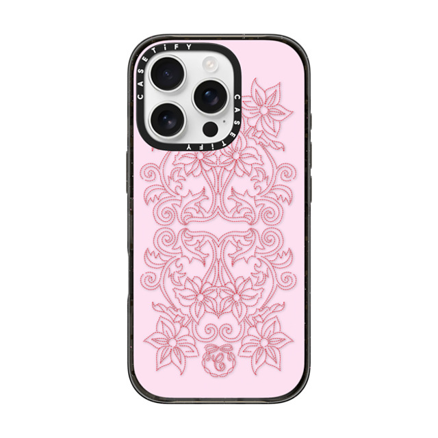 CASETiFY iPhone 16 Pro ケース ブラック インパクトケース MagSafe対応 Floral,Pattern Floral,Pattern Luxe Garden - Pink Back to School CASETiFY iPhone 16 Pro ケース ブラック インパクトケース MagSafe対応 Floral,Pattern Floral,Pattern Luxe Garden - Pink Back to School
