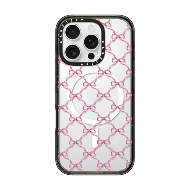 CASETiFY iPhone 16 Pro ケース ブラック インパクトケース MagSafe対応 Ribbon,Bowcore Bowcore,Coquette,Ribbon Entwined in Ribbon Back to School CASETiFY iPhone 16 Pro ケース ブラック インパクトケース MagSafe対応 Ribbon,Bowcore Bowcore,Coquette,Ribbon Entwined in Ribbon Back to School