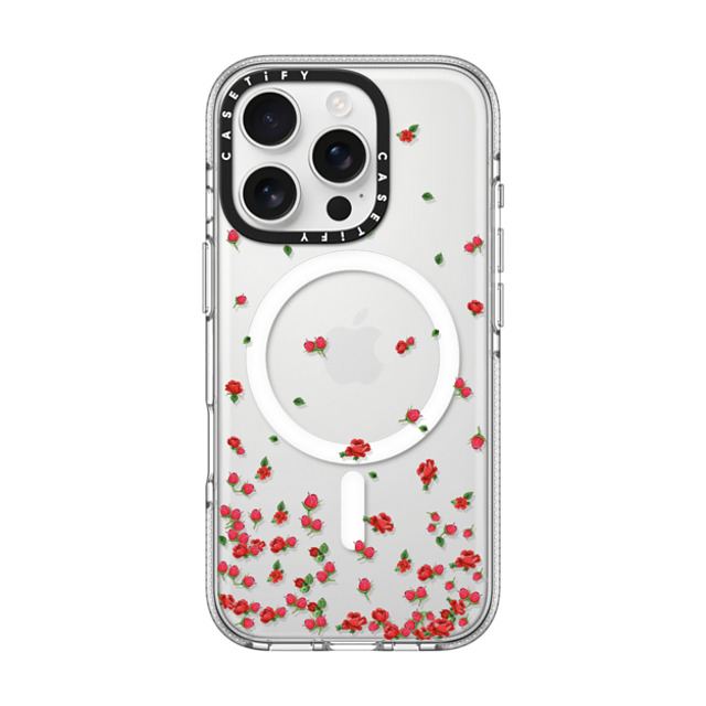 CASETiFY iPhone 16 Pro ケース クリア クリア ケース MagSafe対応 Floral フローラル Roses Falling Back to School CASETiFY iPhone 16 Pro ケース クリア クリア ケース MagSafe対応 Floral フローラル Roses Falling Back to School