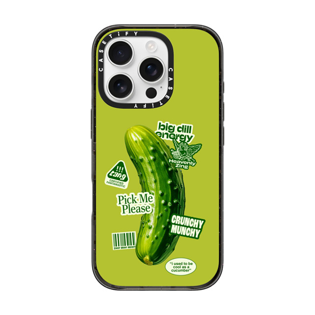 CASETiFY iPhone 16 Pro ケース ブラック インパクトケース MagSafe対応 Food Food Big Dill Energy Back to School CASETiFY iPhone 16 Pro ケース ブラック インパクトケース MagSafe対応 Food Food Big Dill Energy Back to School