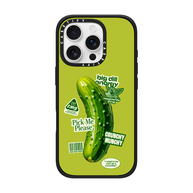 CASETiFY iPhone 16 Pro ケース マットブラック インパクトケース MagSafe対応 Food Food Big Dill Energy Back to School CASETiFY iPhone 16 Pro ケース マットブラック インパクトケース MagSafe対応 Food Food Big Dill Energy Back to School