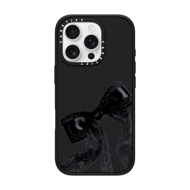 CASETiFY iPhone 16 Pro ケース マットブラック インパクトケース MagSafe対応 Ribbon,Bowcore Bowcore,Ribbon Lace Organza Ribbon Back to School CASETiFY iPhone 16 Pro ケース マットブラック インパクトケース MagSafe対応 Ribbon,Bowcore Bowcore,Ribbon Lace Organza Ribbon Back to School