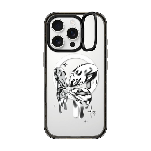 CASETiFY iPhone 16 Pro ケース ブラック インパクトリングスタンドケース MagSafe対応 Butterfly,Chrome Butterfly,Chrome Melting Butterfly Back to School CASETiFY iPhone 16 Pro ケース ブラック インパクトリングスタンドケース MagSafe対応 Butterfly,Chrome Butterfly,Chrome Melting Butterfly Back to School
