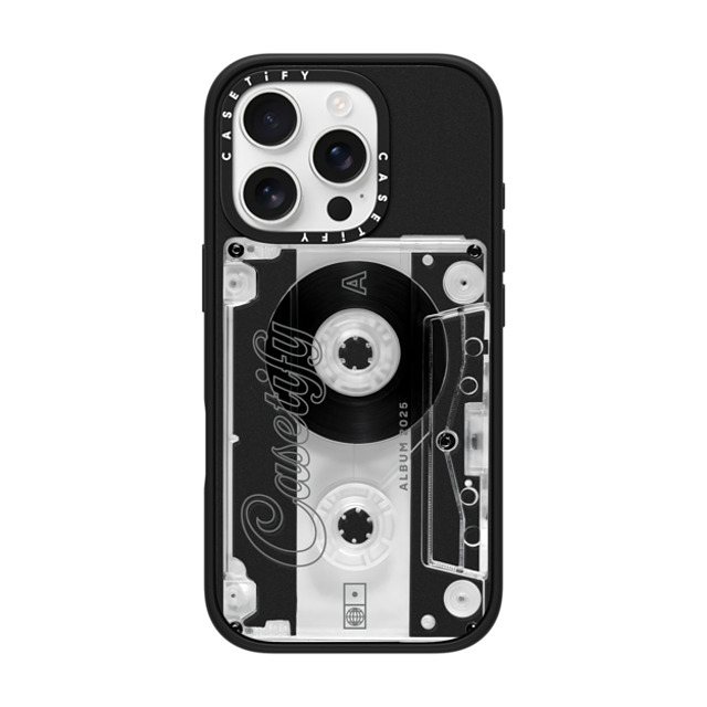 CASETiFY iPhone 16 Pro ケース マットブラック インパクトケース MagSafe対応 Typography タイポグラフィ Audio Cassette Back to School CASETiFY iPhone 16 Pro ケース マットブラック インパクトケース MagSafe対応 Typography タイポグラフィ Audio Cassette Back to School