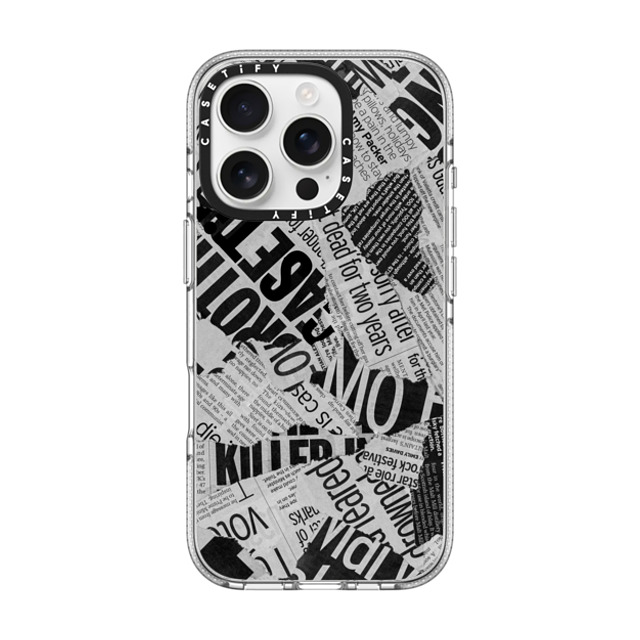 CASETiFY iPhone 16 Pro Case クリア インパクト クリアケース MagSafe対応 Pattern,Typography monochrome,Pattern,Typography Messy Collage New iPhone CASETiFY iPhone 16 Pro Case クリア インパクト クリアケース MagSafe対応 Pattern,Typography monochrome,Pattern,Typography Messy Collage New iPhone