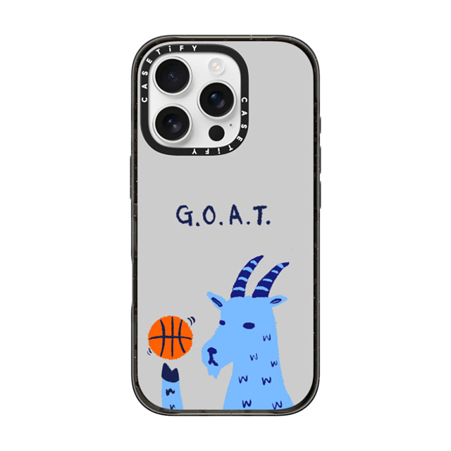 CASETiFY iPhone 16 Pro ケース ブラック インパクトケース Animal Animal G. O.A. T Back to School CASETiFY iPhone 16 Pro ケース ブラック インパクトケース Animal Animal G. O.A. T Back to School