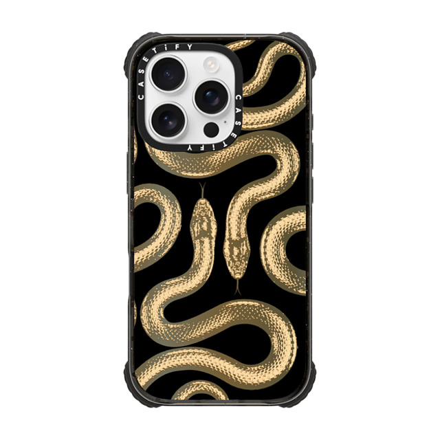 CASETiFY iPhone 16 Pro ケース ブラック ウルトラ インパクトケース MagSafe 対応 Gold Kingsnake casetify_artist New iPhone CASETiFY iPhone 16 Pro ケース ブラック ウルトラ インパクトケース MagSafe 対応 Gold Kingsnake casetify_artist New iPhone