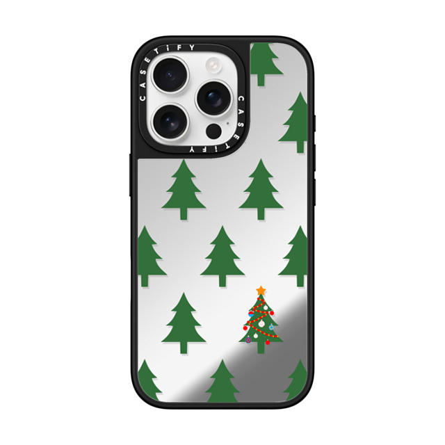 CASETiFY iPhone 16 Pro ケース Silver on Black ミラーケース MagSafe対応 O Christmas Tree casetify_artist Back to School CASETiFY iPhone 16 Pro ケース Silver on Black ミラーケース MagSafe対応 O Christmas Tree casetify_artist Back to School