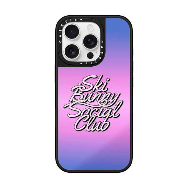 CASETiFY iPhone 16 Pro ケース Silver on Black ミラーケース MagSafe対応 Ski Bunny Social Club casetify_artist