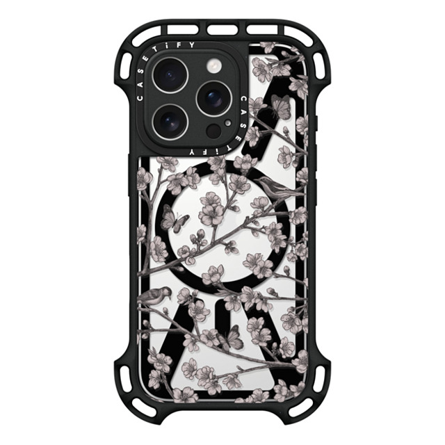 CASETiFY iPhone 16 Pro Case Black ウルトラ バウンスケース MagSafe対応 フローラル Blooming Sakura Black CASETiFY iPhone 16 Pro Case Black ウルトラ バウンスケース MagSafe対応 フローラル Blooming Sakura Black