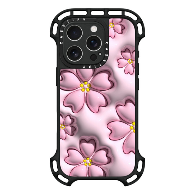 CASETiFY iPhone 16 Pro Case Black ウルトラ バウンスケース MagSafe対応 フローラル Sakura CASETiFY iPhone 16 Pro Case Black ウルトラ バウンスケース MagSafe対応 フローラル Sakura