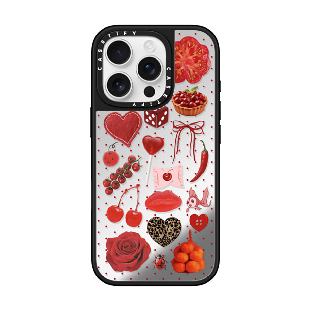 CASETiFY iPhone 16 Pro ケース Silver on Black ミラーケース MagSafe対応 Cherry-Picked Luck casetify_artist Father's Day CASETiFY iPhone 16 Pro ケース Silver on Black ミラーケース MagSafe対応 Cherry-Picked Luck casetify_artist Father's Day