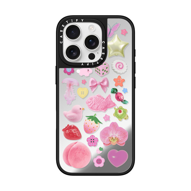 CASETiFY iPhone 16 Pro ケース Silver on Black ミラーケース MagSafe対応 Sweet Charmed Dreams casetify_artist Father's Day CASETiFY iPhone 16 Pro ケース Silver on Black ミラーケース MagSafe対応 Sweet Charmed Dreams casetify_artist Father's Day