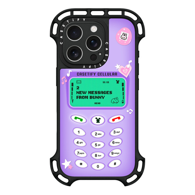CASETiFY iPhone 16 Pro Case Black ウルトラ バウンスケース MagSafe対応 Bunny Mobile casetify_artist CASETiFY iPhone 16 Pro Case Black ウルトラ バウンスケース MagSafe対応 Bunny Mobile casetify_artist