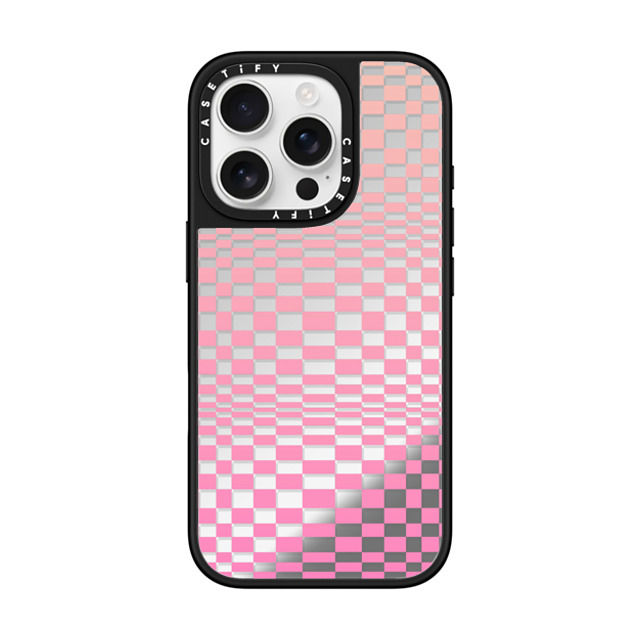 CASETiFY iPhone 16 Pro ケース Silver on Black ミラーケース MagSafe対応 Checkered,Pastel Checkered,Pastel Sunset Delulu Father's Day CASETiFY iPhone 16 Pro ケース Silver on Black ミラーケース MagSafe対応 Checkered,Pastel Checkered,Pastel Sunset Delulu Father's Day