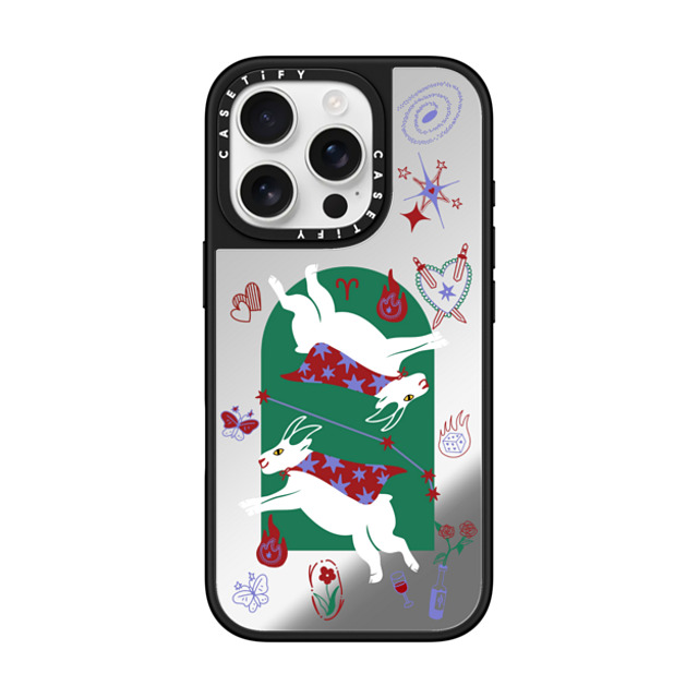 CASETiFY iPhone 16 Pro Case Silver on Black ミラーケース MagSafe対応 Aries casetify_artist Back to School CASETiFY iPhone 16 Pro Case Silver on Black ミラーケース MagSafe対応 Aries casetify_artist Back to School