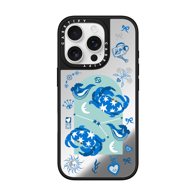 CASETiFY iPhone 16 Pro Case Silver on Black ミラーケース MagSafe対応 Cancer casetify_artist Father's Day CASETiFY iPhone 16 Pro Case Silver on Black ミラーケース MagSafe対応 Cancer casetify_artist Father's Day