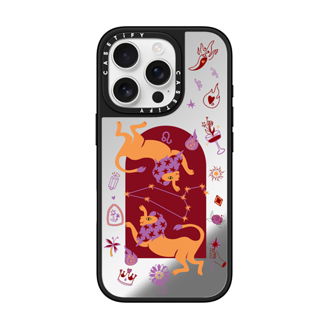 CASETiFY iPhone 16 Pro Case Silver on Black ミラーケース MagSafe対応 Leo casetify_artist Back to School CASETiFY iPhone 16 Pro Case Silver on Black ミラーケース MagSafe対応 Leo casetify_artist Back to School