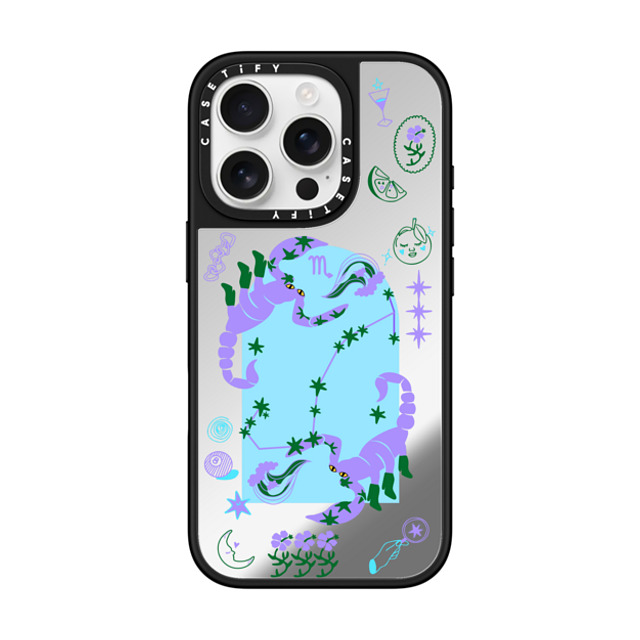 CASETiFY iPhone 16 Pro Case Silver on Black ミラーケース MagSafe対応 Scorpio casetify_artist Father's Day CASETiFY iPhone 16 Pro Case Silver on Black ミラーケース MagSafe対応 Scorpio casetify_artist Father's Day