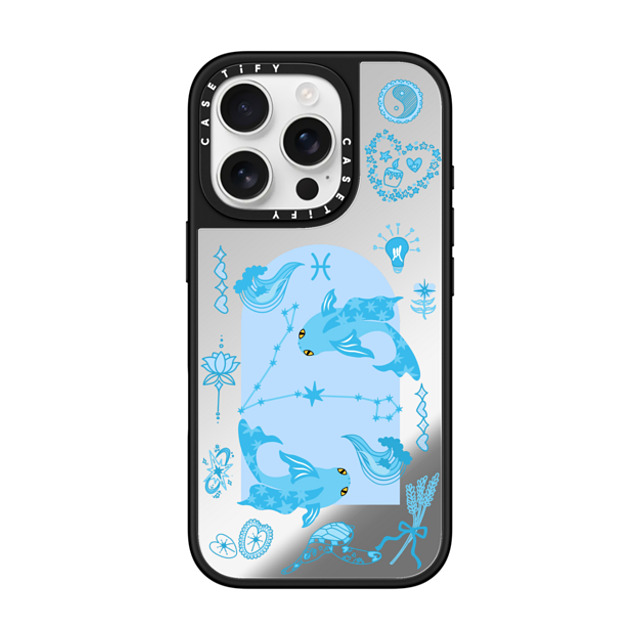 CASETiFY iPhone 16 Pro Case Silver on Black ミラーケース MagSafe対応 Pisces casetify_artist Back to School CASETiFY iPhone 16 Pro Case Silver on Black ミラーケース MagSafe対応 Pisces casetify_artist Back to School