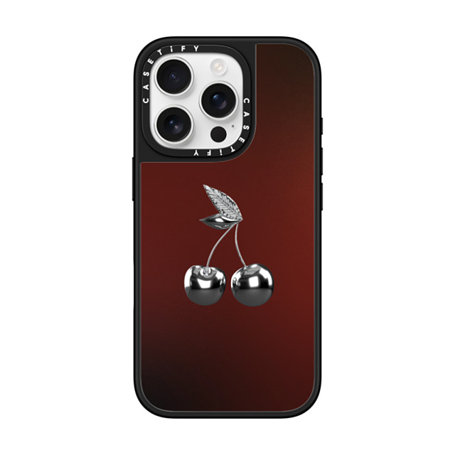 CASETiFY iPhone 16 Pro Case Silver on Black ミラーケース MagSafe対応 Chrome Red Cherry casetify_artist Back to School CASETiFY iPhone 16 Pro Case Silver on Black ミラーケース MagSafe対応 Chrome Red Cherry casetify_artist Back to School