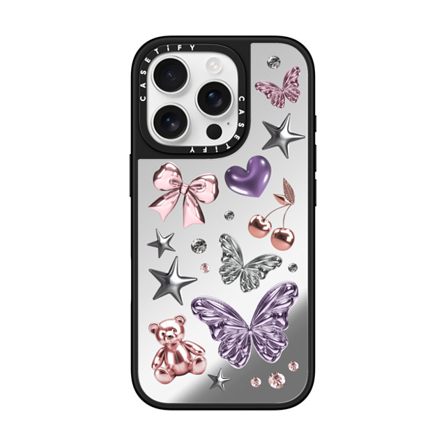 CASETiFY iPhone 16 Pro Case Silver on Black ミラーケース MagSafe対応 Metallic Dream casetify_artist Back to School CASETiFY iPhone 16 Pro Case Silver on Black ミラーケース MagSafe対応 Metallic Dream casetify_artist Back to School