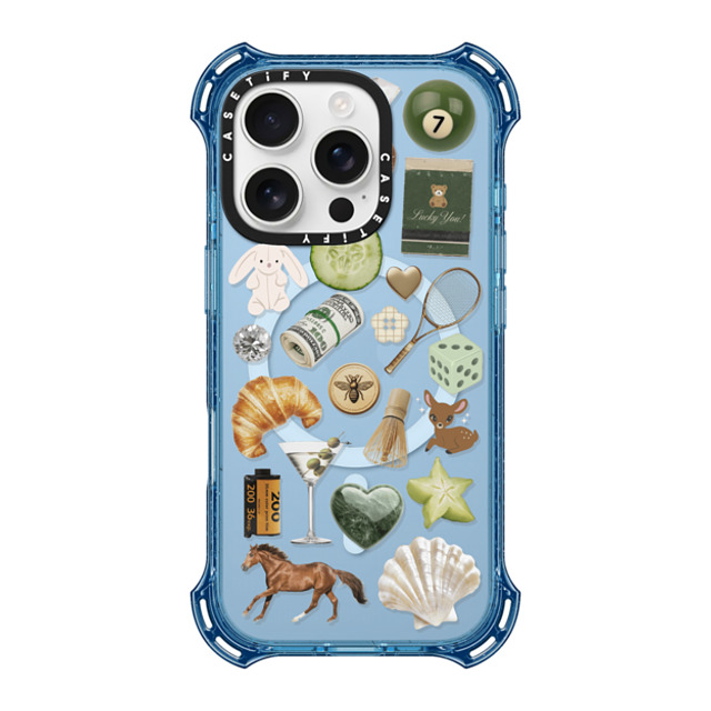 CASETiFY iPhone 16 Pro Case ベイビーブルー バウンスケース Opulence Luck Club casetify_artist CASETiFY iPhone 16 Pro Case ベイビーブルー バウンスケース Opulence Luck Club casetify_artist