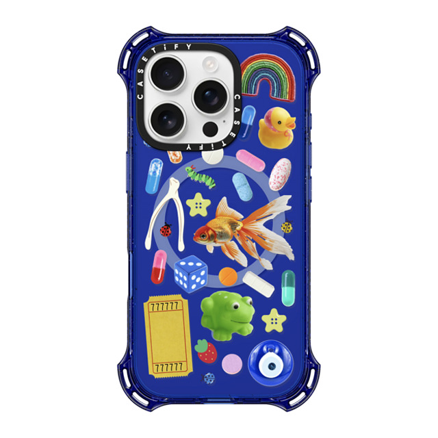CASETiFY iPhone 16 Pro Case コバルトブルー バウンスケース Happy Dose of Luck casetify_artist CASETiFY iPhone 16 Pro Case コバルトブルー バウンスケース Happy Dose of Luck casetify_artist