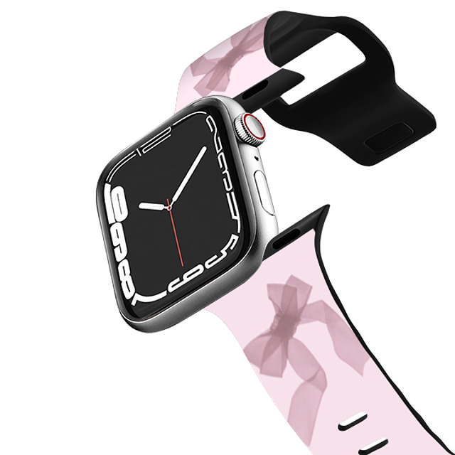 CASETiFY Apple Watch Band Series 7-9 (41mm) ブラック インパクト バンド Ribbon Ribbon Pink Organza Ribbon Mother's Day CASETiFY Apple Watch Band Series 7-9 (41mm) ブラック インパクト バンド Ribbon Ribbon Pink Organza Ribbon Mother's Day