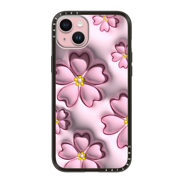 CASETiFY iPhone 15 Plus Case Black インパクトライトケース Floral フローラル Sakura Mother's Day CASETiFY iPhone 15 Plus Case Black インパクトライトケース Floral フローラル Sakura Mother's Day