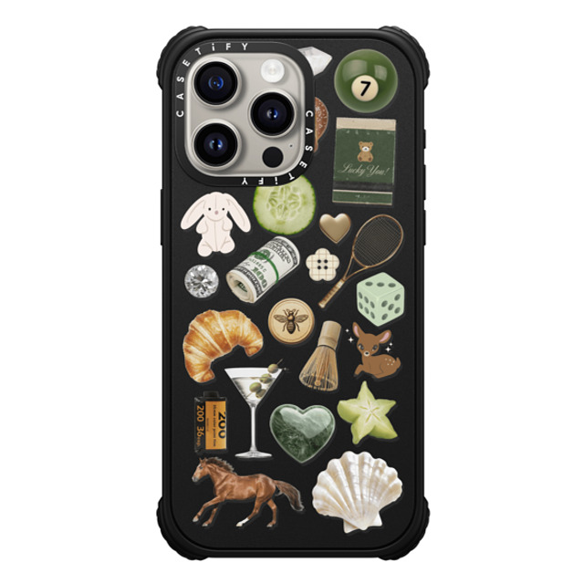 CASETiFY iPhone 15 Pro Max ケース マットブラック ウルトラ インパクトケース MagSafe 対応 Opulence Luck Club casetify_artist Father's Day CASETiFY iPhone 15 Pro Max ケース マットブラック ウルトラ インパクトケース MagSafe 対応 Opulence Luck Club casetify_artist Father's Day