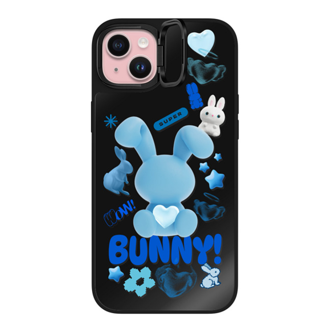 CASETiFY iPhone 15 Plus Case Black on Black ミラー リングスタンドケース MagSafe対応 Bunny Records casetify_artist Father's Day CASETiFY iPhone 15 Plus Case Black on Black ミラー リングスタンドケース MagSafe対応 Bunny Records casetify_artist Father's Day