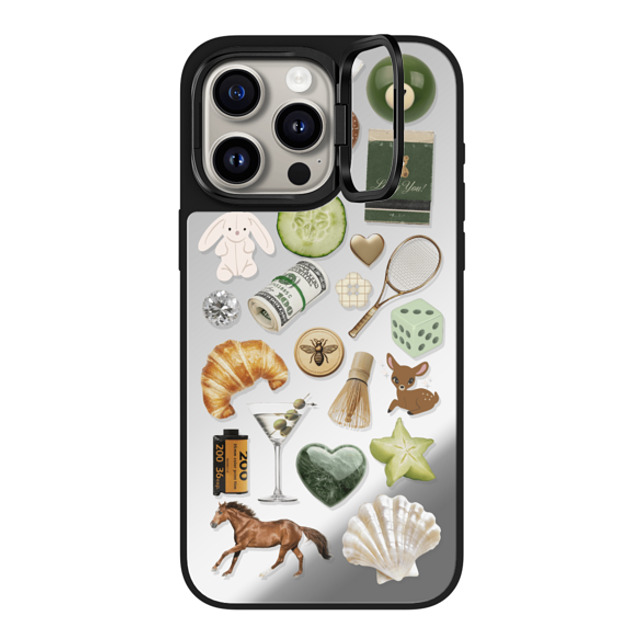 CASETiFY iPhone 15 Pro Max ケース Silver on Black ミラー リングスタンドケース MagSafe対応 Opulence Luck Club casetify_artist Father's Day CASETiFY iPhone 15 Pro Max ケース Silver on Black ミラー リングスタンドケース MagSafe対応 Opulence Luck Club casetify_artist Father's Day