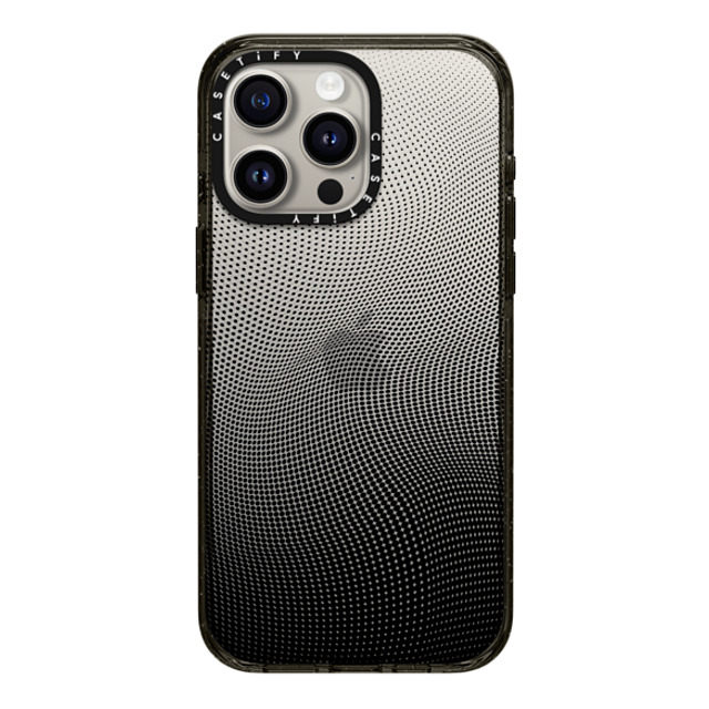 CASETiFY iPhone 15 Pro Max ケース ブラック インパクトケース Checkered,Monochrome,Gradient Gradient Spots