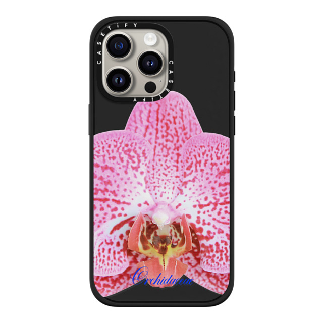 CASETiFY iPhone 15 Pro Max Case Matte Black Impact Case MagSafe Compatible Pink Orchid casetify_artist CASETiFY iPhone 15 Pro Max Case Matte Black Impact Case MagSafe Compatible Pink Orchid casetify_artist