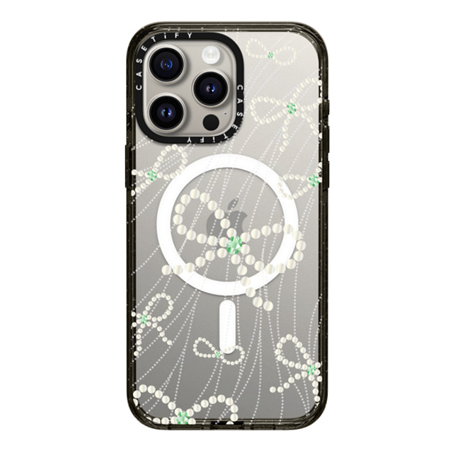 CASETiFY iPhone 15 Pro Max ケース ブラック インパクトケース MagSafe対応 Mint Melody casetify_artist