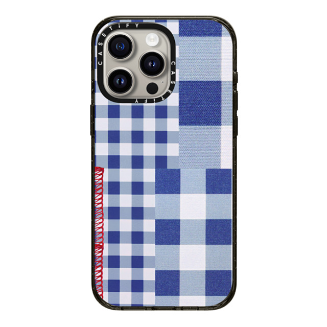 CASETiFY iPhone 15 Pro Max ケース ブラック インパクトケース MagSafe対応 Gingham Picnic casetify_artist