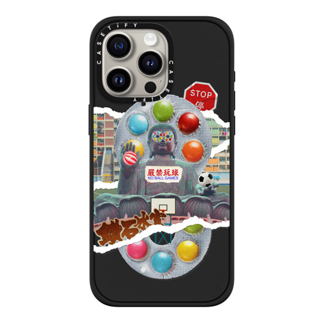 CASETiFY iPhone 15 Pro Max ケース マットブラック インパクトケース MagSafe対応 HK Collage - Buddha casetify_artist