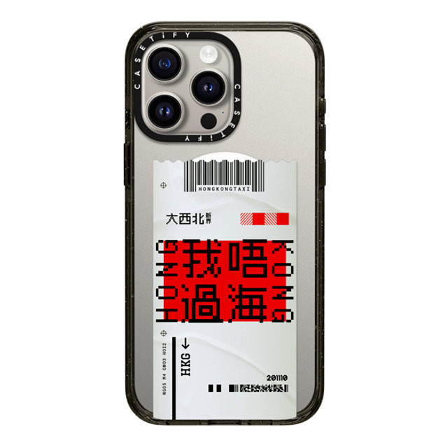 CASETiFY iPhone 15 Pro Max ケース ブラック インパクトケース MagSafe対応 Ticket - Taxi casetify_artist