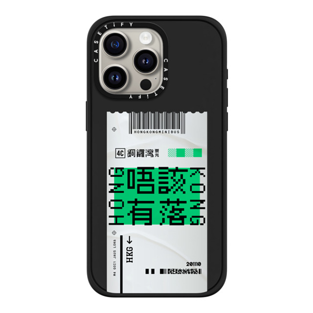 CASETiFY iPhone 15 Pro Max ケース マットブラック インパクトケース MagSafe対応 Ticket - Minibus casetify_artist