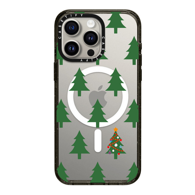 CASETiFY iPhone 15 Pro Max ケース ブラック インパクトケース MagSafe対応 O Christmas Tree casetify_artist