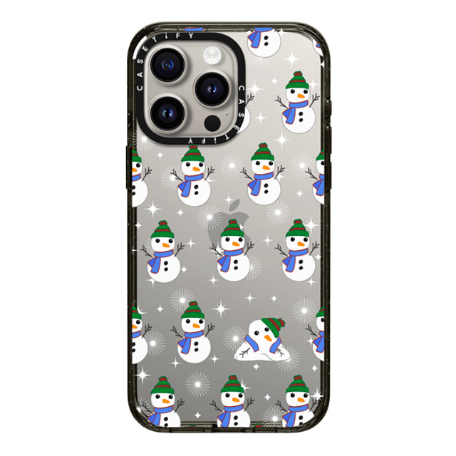 CASETiFY iPhone 15 Pro Max ケース ブラック インパクトケース Snowman Meltdown casetify_artist