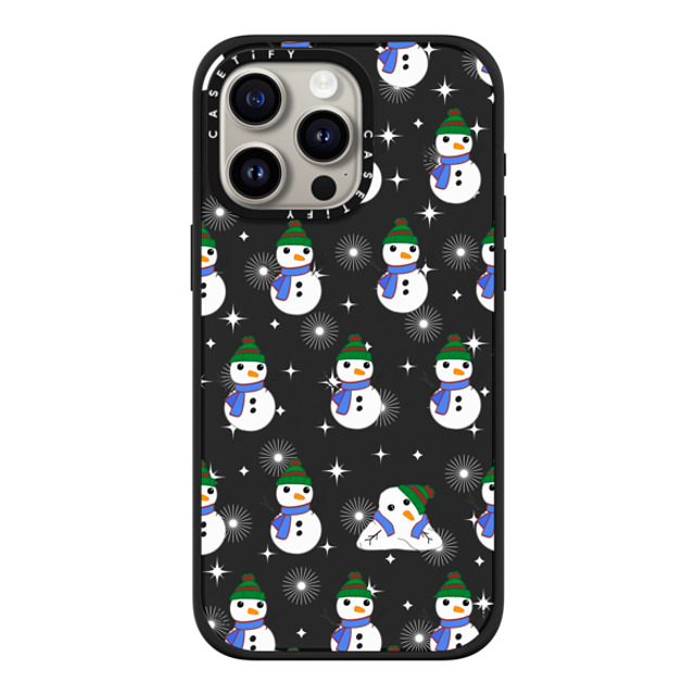 CASETiFY iPhone 15 Pro Max ケース マットブラック インパクトケース MagSafe対応 Snowman Meltdown casetify_artist