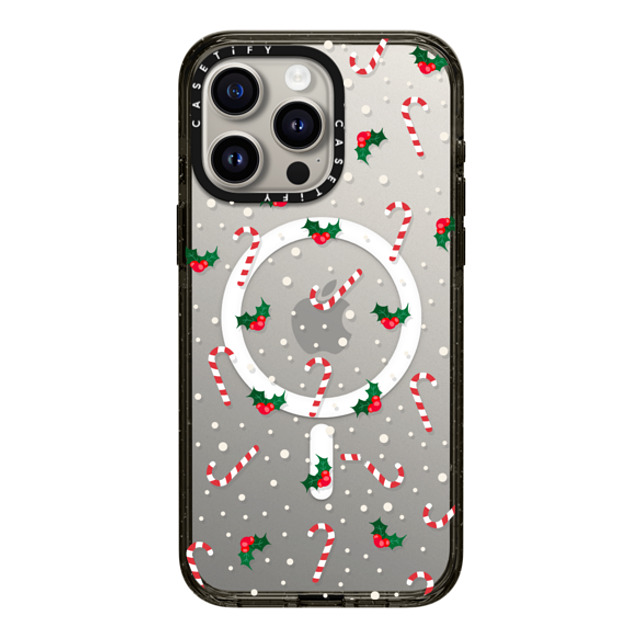 CASETiFY iPhone 15 Pro Max ケース ブラック インパクトケース MagSafe対応 Candy Cane Crush casetify_artist