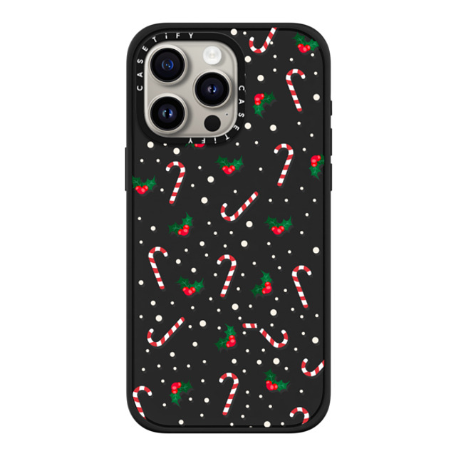 CASETiFY iPhone 15 Pro Max ケース マットブラック インパクトケース MagSafe対応 Candy Cane Crush casetify_artist