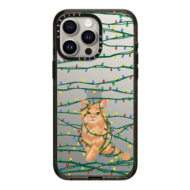 CASETiFY iPhone 15 Pro Max ケース ブラック インパクトケース Meowy Catmas casetify_artist